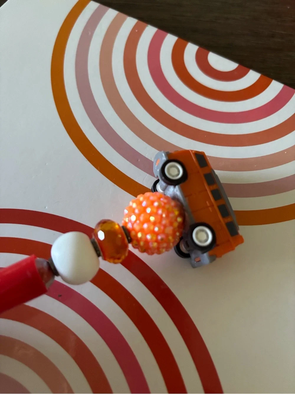 Large Trucks: Vintage Bus Handmade Beaded Pen